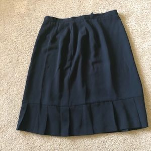 Dress Barn Black Skirt with Pleated Trimmed Skirt